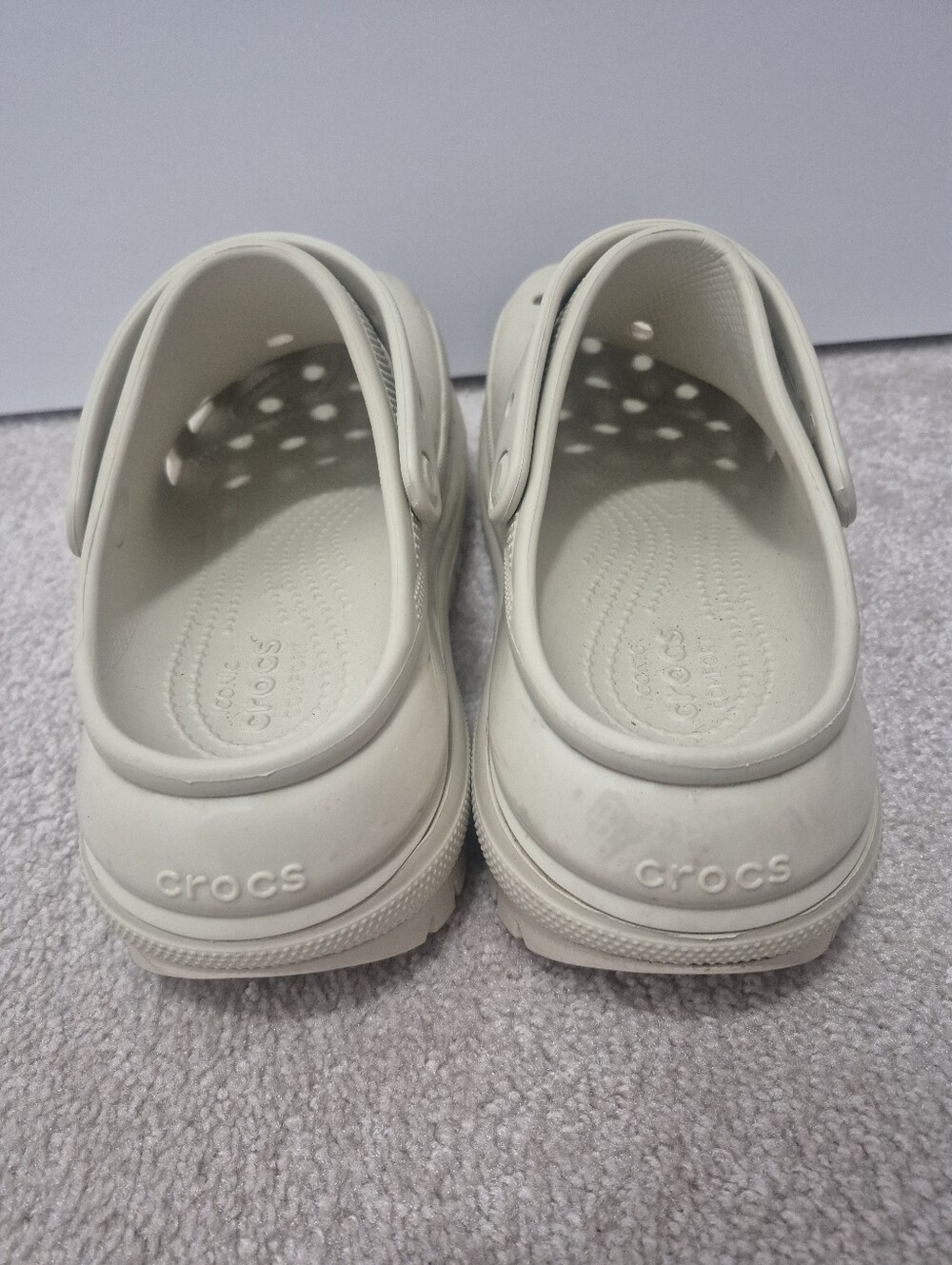 Crocs Mega Crush Clogs, Unisex, Ivory, M8, W10 - Picture 7 of 12